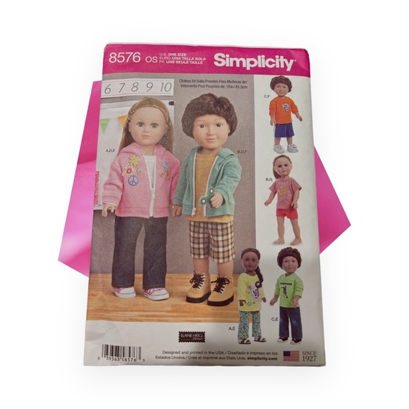 Simplicity pattern for doll clothes 18” - Picture 3 of 4